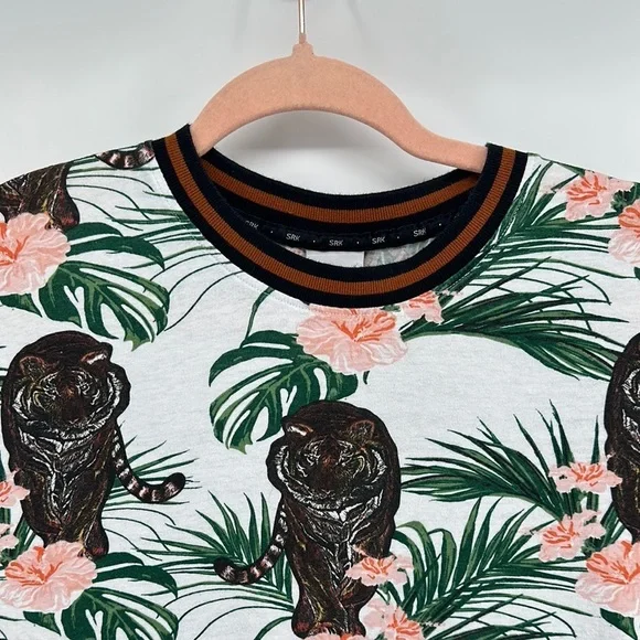 Sunrise Kingdom Tropical Green&Pink Tigger Short Sleeve Tee - Picture 6 of 11